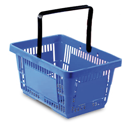 Cesta de supermercado sencilla 280x250x440 mm.
