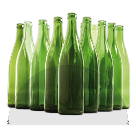 Adhesivo "Reciclaje Cristal" para contenedor reciclaje