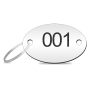 Juego de llaveros numerados 1-6 para consigna
