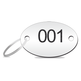 Juego de llaveros numerados 1-6 para consigna