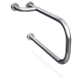 Barra de apoyo mural inox para lavabo mano derecha Dimensiones: 650x145x310 mm.
