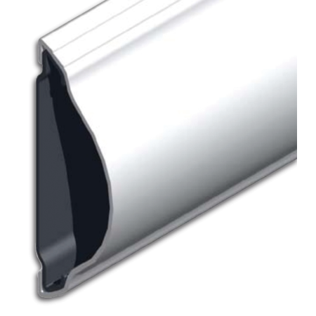 Perfil paragolpes blanco 3000x100x35 mm.