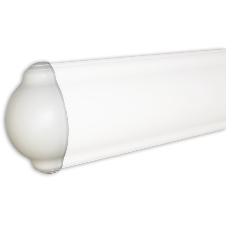 Terminal para perfil paragolpes blanco 30x100x38 mm.