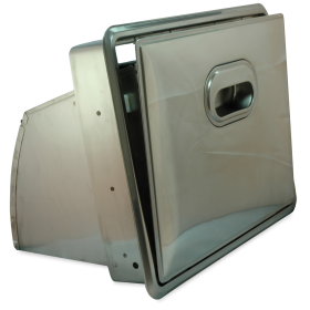 Tolva abatible p/posos de café de 380x240x310 mm.