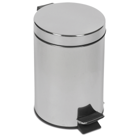 Papelera inox. con tapa y pedal ø290x495 mm. Capacidad: 30 l.