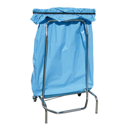 Contenedor porta-bolsas inox sistema "tijera" 470x570x1000 mm. Apertura a pedal. Capacidad: 100 lts.