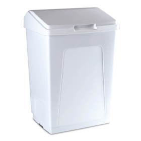 Contenedor de plástico con tapa 420x320x600 mm. Capacidad: 55 l.