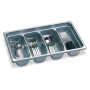 Cubertero plástico gris Gn 1/1 325x95x530 mm.
