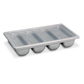 Tapa para cubertero plástico gris Gn 1/1 325x20x530 mm.