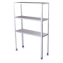 Estantería inox de 3 niveles con estantes de 0,8 mm de espesor 800x500x1750 mm