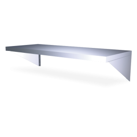 Estante inox mural con cartelas rectas 1000x500 mm