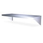 Estante inox mural con cartelas rectas 1400x500 mm