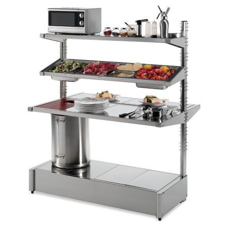 Mesa inox central de emplatado Imagine 1414x1050x1700 mm