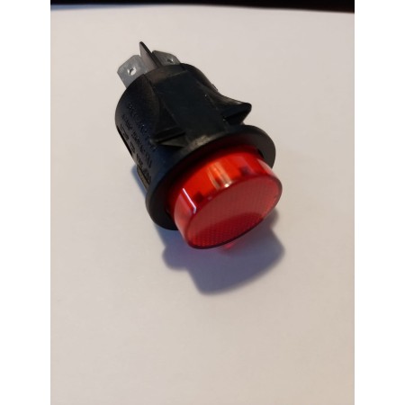 Interruptor Rojo Ø25mm 230V Bipolar
