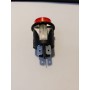 Interruptor Rojo Ø25mm 230V Bipolar