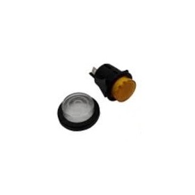 Pulsador Ambar Ø25mm 230V Con Funda LB