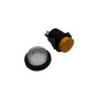 Pulsador Ambar Ø25mm 230V Con Funda LB