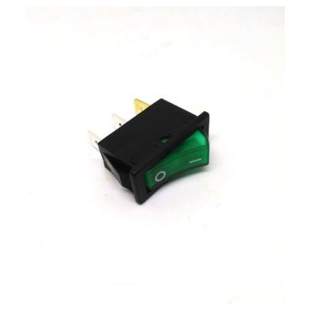 Interruptor Verde Unipolar 230V 16A 30x11mm