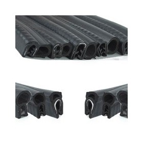 Burlete 17x10mm Perfil Caucho Negro (1m)