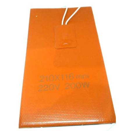 Resistencia Silicona 230V 200W 210x116mm